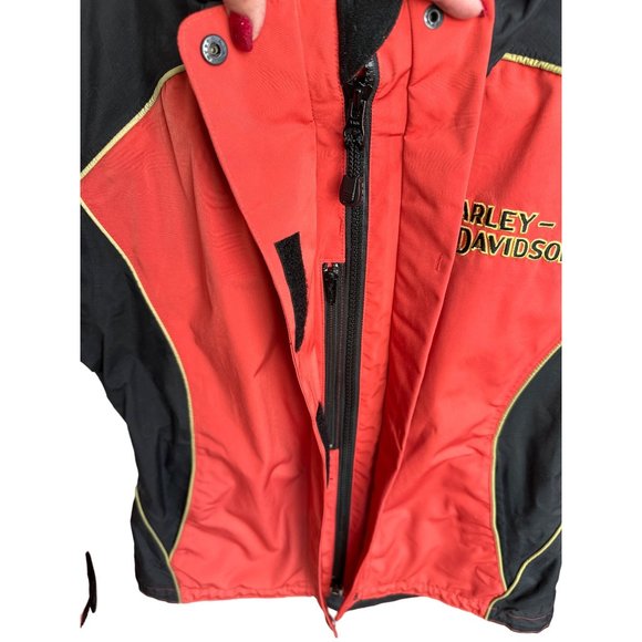 Harley-Davidson Women's Small Reflective Riding Zip Hooded Rain Parka Jacket - Picture 4 of 13